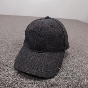 Quagga Hat Cap Strap Back Mens One Size Gray Herringbone Tweed Underbrim Floral